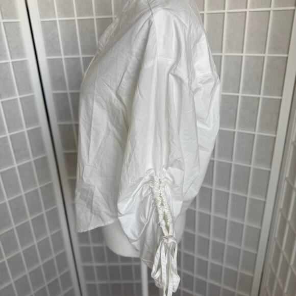Pilcro By Anthropologie White Drawstring Poplin Buttondown | X-Small - Picture 4 of 8